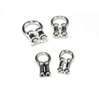 925 sterling silver Crimp Double End Caps sizes 0.7 - 2.0 mm, Jewelry making, Double End caps findings, Silver end caps - 1 pair (2 piece)