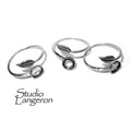 925 sterling silver open blank ring with bezel cup 6 mm, silver ring, base ring, Jewelry making, ring mounting, sterling silver - 1 piece