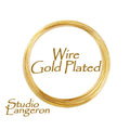 Gold Plated wire Half-Hard thickness 32, 30, 28, 26, 24, 22, 20, 18, 16 GA, Wire, Gold Plated wire, Jewelry making– 1 meter (3.30 ft)