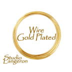 Gold Plated wire Half-Hard thickness 32, 30, 28, 26, 24, 22, 20, 18, 16 GA, Wire, Gold Plated wire, Jewelry making– 1 meter (3.30 ft)