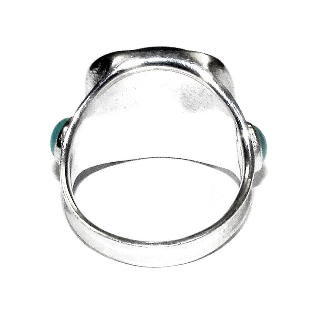Statement Aqua chalcedony ring 925 sterling silver size 7, Handmade ring, single copy, Aqua chalcedony, Ring, gemstone, Silver ring