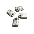 925 Sterling Silver Hammered Box Jewelry Clasps size 16x10mm, Hammered Box clasp, Jewelry making, Silver Clasps, Rectangular clasp - 1 piece