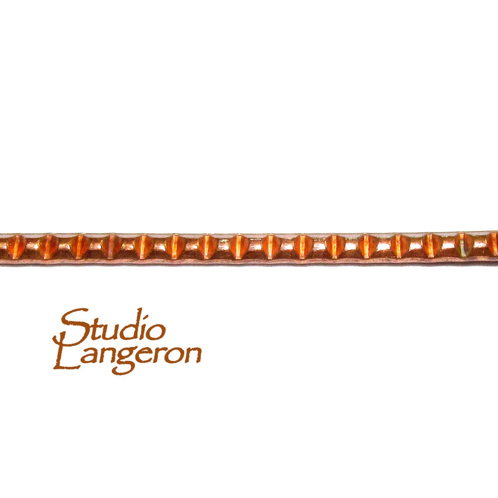 Natural Copper Bezel wire, Gallery wire, Gallery ribbon, Gallery pattern, Natural Copper, Copper wire, Jewelry making - 4 inch (10 cm)