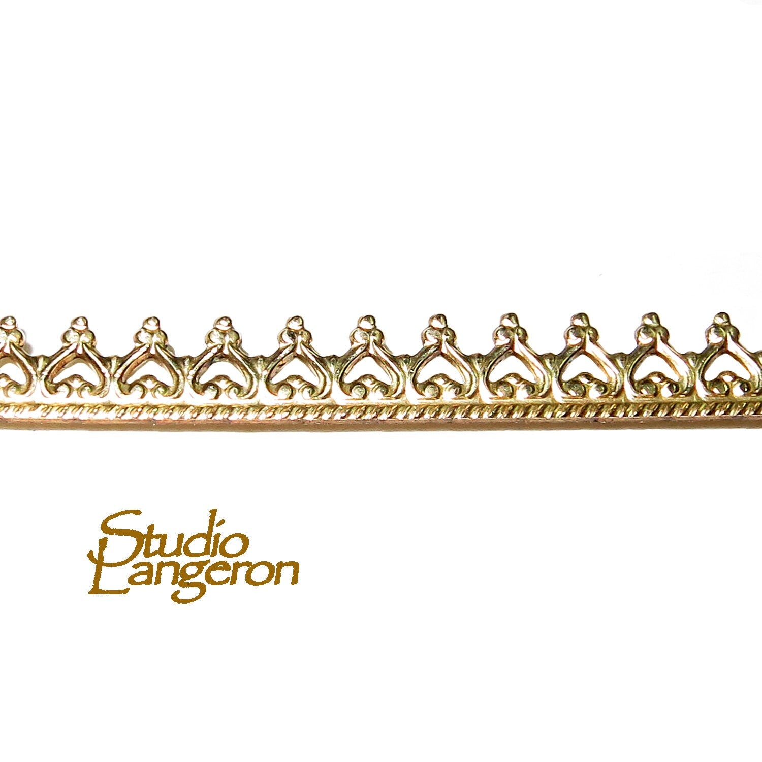 14K Yellow Gold Filled Gallery Wire, Bezel Setting, Jewelry Making (4 inch/10 cm)