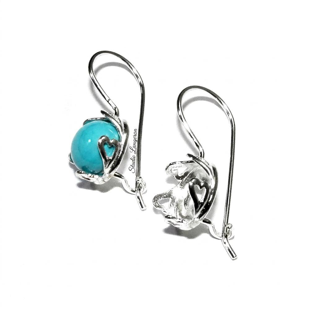 925 sterling silver blank earrings with bezel cup size 6 - 16mm, model 3332, Jewelry making, Setting, base earrings - 1 pair (2 pieсes)