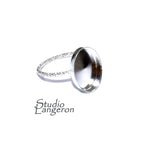 925 Sterling silver blank ring with bezel cup 10x14 mm size 4 - 11, Jewelry making, bezel cup, base ring, Mounting - 1 piece