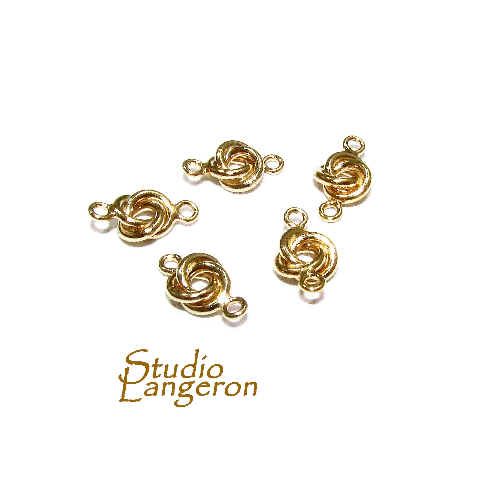 14K Gold filled Knot connector size 8.5x4.8 mm, Link connector, Component, gold filled connector, Jewelry making, Jewelry link - 1 piece