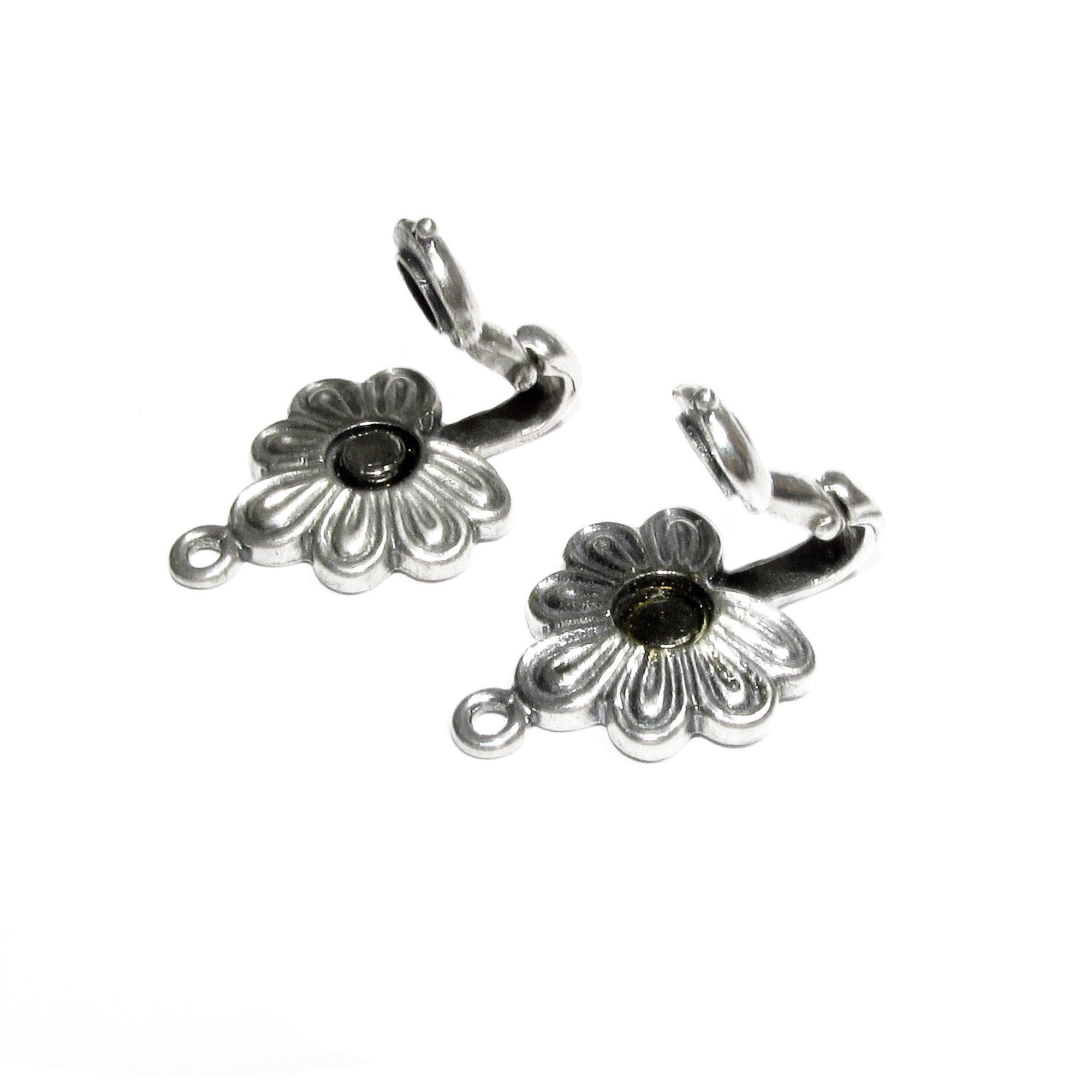 925 Sterling Silver Fold-Over Magnetic Clasp, Magnetic clasp, Clasp, Silver clasp, Round clasp, Sterling silver, Jewelry making - 1 piece