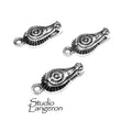 925 Sterling Silver Fold-Over Magnetic Clasp, Magnetic clasp, Clasp, Silver clasp, Round clasp, Jewelry making, 925 silver clasp - 1 piece