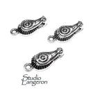 925 Sterling Silver Fold-Over Magnetic Clasp, Magnetic clasp, Clasp, Silver clasp, Round clasp, Jewelry making, 925 silver clasp - 1 piece