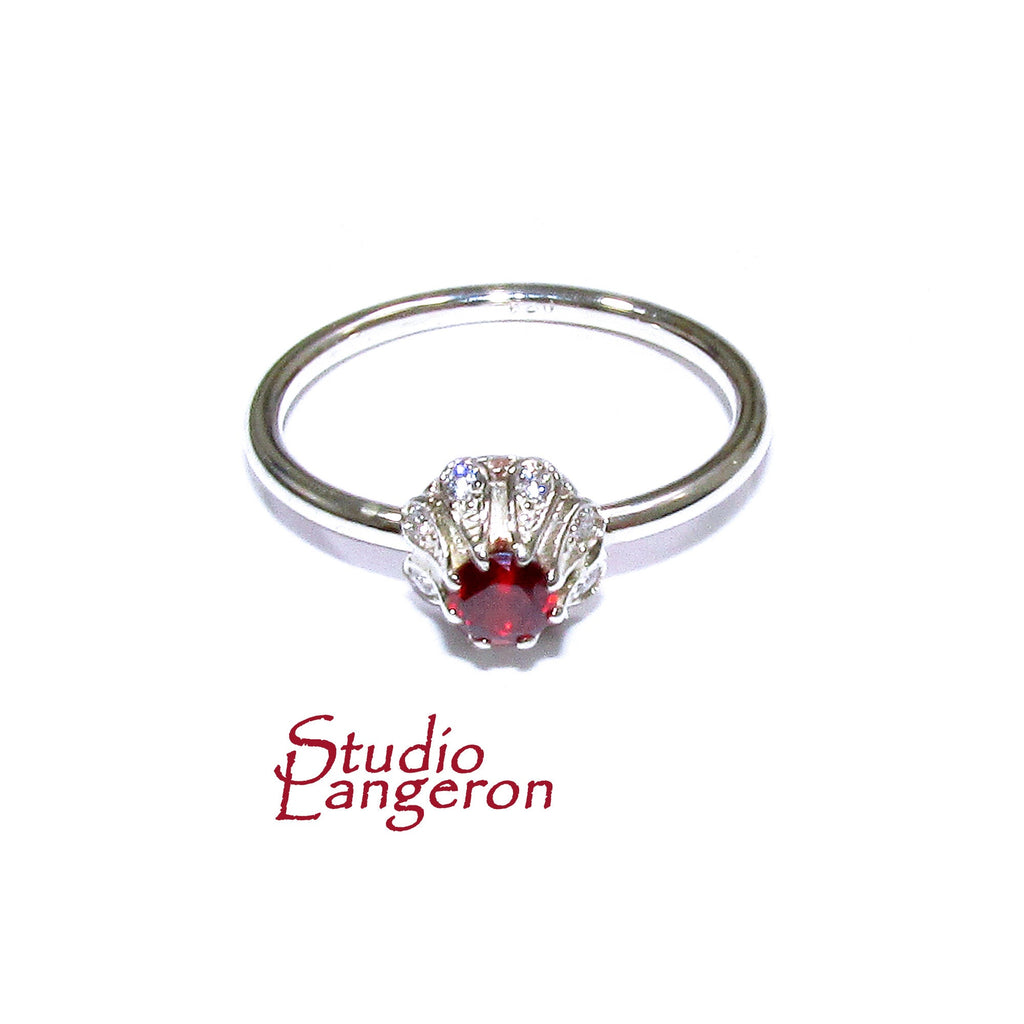 Garnet ring 925 sterling silver size 6, handmade ring, single copy, sterling silver, Garnet, 925 silver ring, gemstone, Gift ring