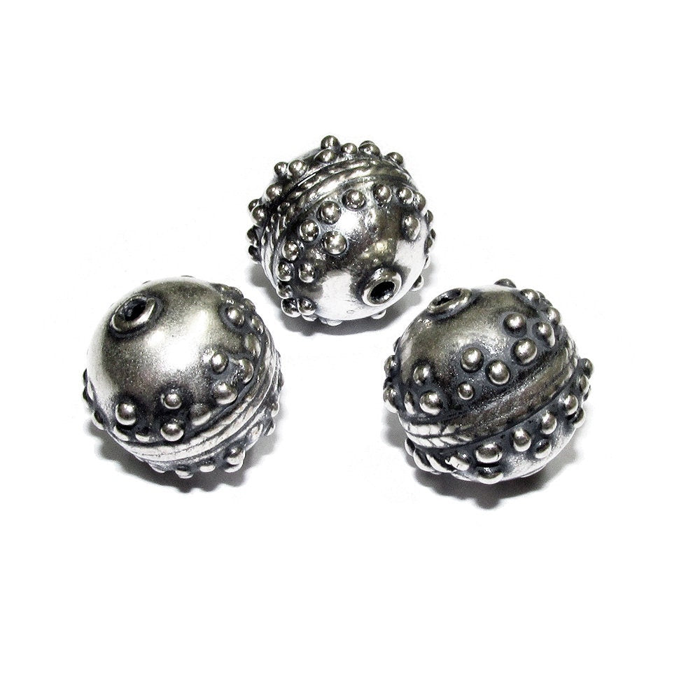 925 sterling silver handmade beads BB68, silver beads, Jewelry making, handmade beads, decorative bead, Original bead, Large beads - 1 piece