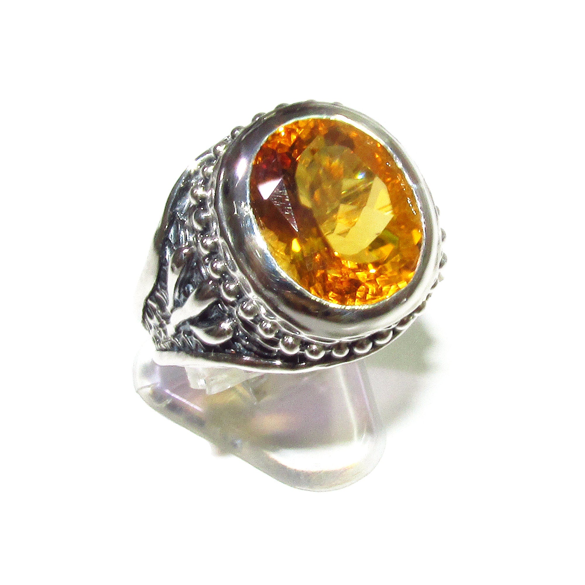 Citrine ring 925 sterling silver size 8, Handmade ring, single copy, 925 sterling silver, Natural Citrine, silver ring, gemstone Citrine